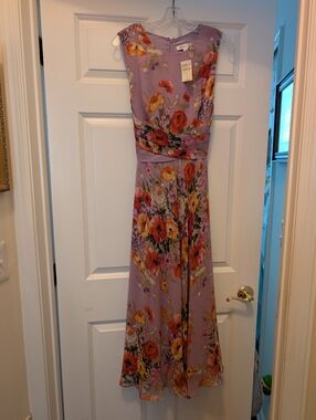 Coldwater Creek Lavender Floral Maxi Dress